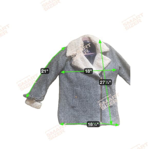 J. Crew Oversized Herringbone Sherpa Moto Jacket Size XXS - Picture 7 of 7